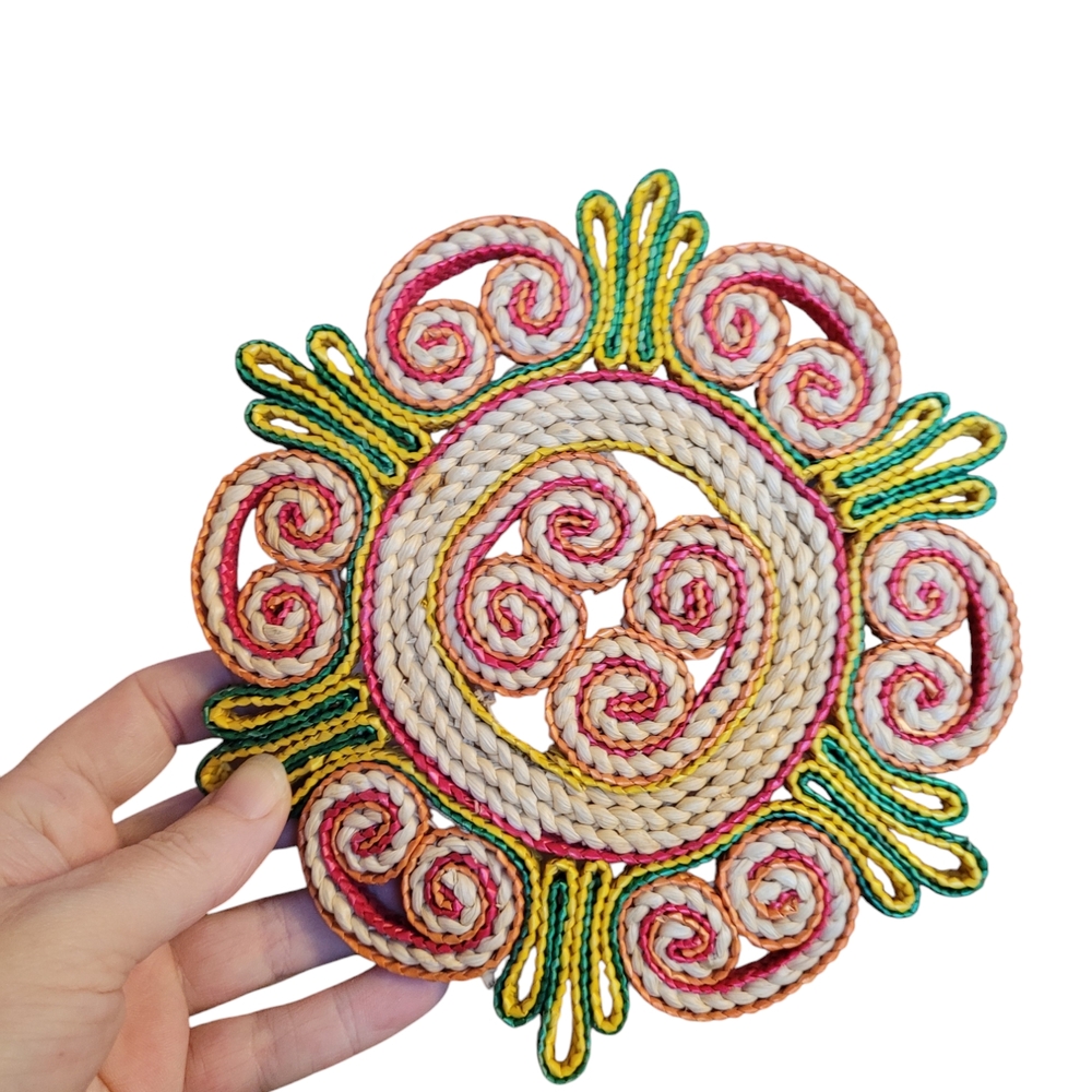 70's style Trivet/ Hot Pad/ Pot Holder/ Coaster